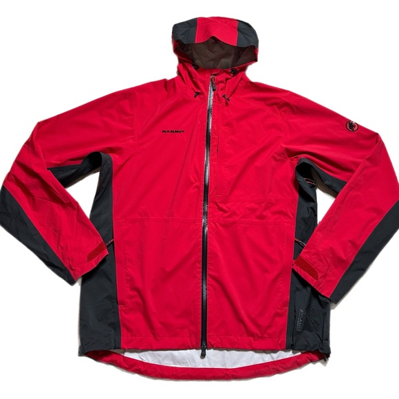 Mammut Men's Dry Tech Premium Red 2XL Windbreaker Waterproof Rain